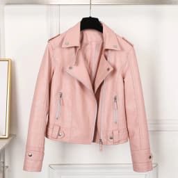 Black Faux Leather Jacket Women Y2K Retro Moto Biker Windproof Pu Leather Jackets Korean Street Cropped Outerwear Woman Clothes
