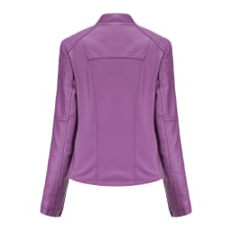 2023Spring Autumn Ladies Motorcycle Leather Jackets Women Turn-down Collar Zipper Slim Black Moto & Biker Jacket Female Leather