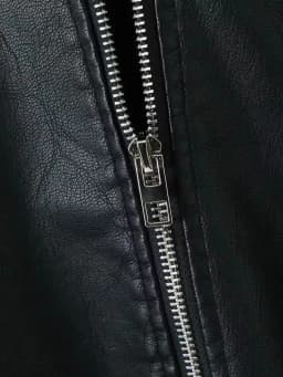 2026 Fashion Streetwear Women Retro Loose Black PU Faux Leather Jacket Spring Autumn Lady Vintage Zipper Coat Moto Biker Outwear