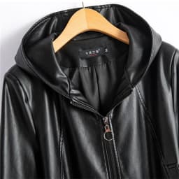 2026 Fashion Hooded Leather Jacket Women Faux Leather Coat Streetwear Lady Loose Tops Zipper-up Short Outerwear Soft Not Crack