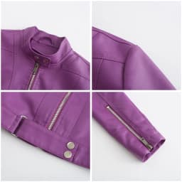Faux Leather Jacket Woman 2026 New Spring Autumn Coat Women Outerwears Black Red Coffee Brown Purple Chaqueta Mujer 3xl XXXL 2xl