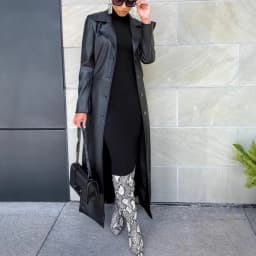 Faux PU Leather Coats Women Single Breasted Long Coat Turn Down Collar Y2k Streetwear Jackets Splice Open Stitch 2025 Jacket