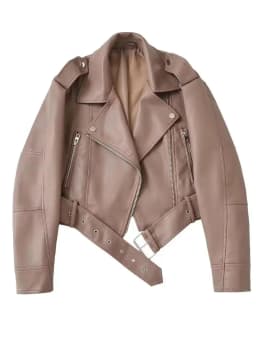 Brand Coat Women Faux PU Leather Jacket High Street Motorcycle Coat Casual Lady Lapel Zipper Short Leather Jacket