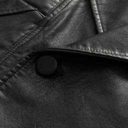 Autumn American Retro Women Washing Black PU Leather Jacket Lapel 3 Buttons Full Sleeve Oversize Coat Loose Short Outerwear