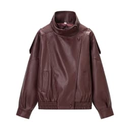 New Autumn Winter Women's Faux Leather Jacket Outerwear ZR Style Short Coat Warm Polyester Fiber Zipper Long Sleeve Coat