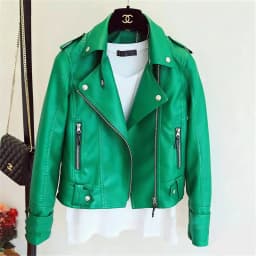 Spring Autumn Slim Lapel Leather Jacket Women Short Pu Leather Jacket Korean Ladies Locomotive Clothing Female Outerwear Tops