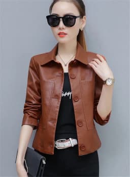 Pu Motorcycle Leather Coat Women's 2026 Spring Autumn New Hong Kong Style Chic Jacket Short Loose Fashion Wild Leather Jackets