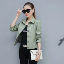 Pu Motorcycle Leather Coat Women's 2026 Spring Autumn New Hong Kong Style Chic Jacket Short Loose Fashion Wild Leather Jackets