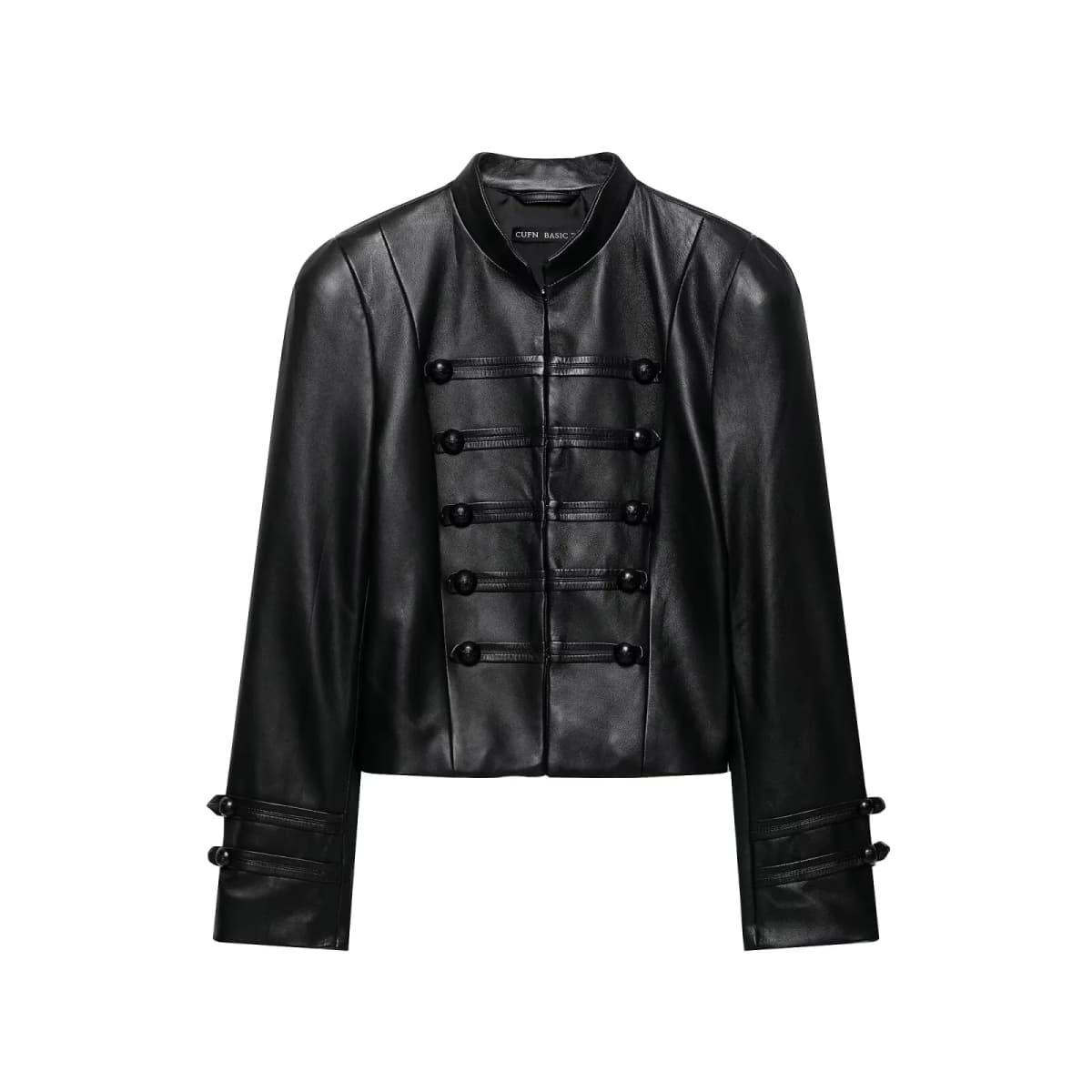 Faux Leather Jackets Women's Black Long Sleeve Pu Faux Jackets With Button Outwear 2026 Streetwear Vintage Coat Woman Jacket Top
