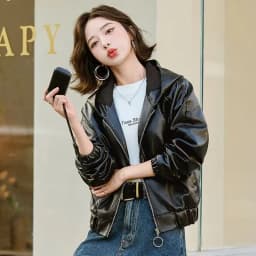 Short Leather Jacket Women's Hooded 2026 New Popular Autumn And Winter PU Leather Jacket With Thick Fleece Coat Fashionable Top