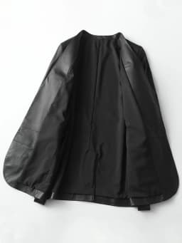 Nerazzurri Autumn Black Soft Light Faux Leather Jackets for Women 2022 Deep V-Neck Belt Elegant Luxury Korean Fashion 6xl 7xl