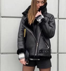 Suninheart Thicken Jackets for The Winter Black Women's Faux Fur Coat Warm Biker Ladies Outwear with Belt New in Coats & Jackets