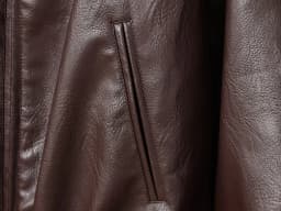 ZERAINS Autumn new women's clothing European and American lapel long sleeved loose PU leather pilot jacket jacket