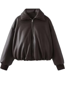 2026 Winter Women's Motor Biker Warm Faux Leather Parkas Coats Female Street Oversized Padded Thicken PU Short Bomber Jackets