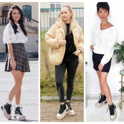 High Top Women Shoes Genuine leather 8cm Platform Boots Wedge Hidden Heel Zip Spring Autumn Warm Fur Winter Shoes Sneakers