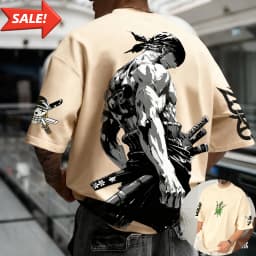 Anime Zoro ONE PIECE Harajuku Men Super Saiyan Vintage Summer T-shirt Loose Women Streetwear Casual Short-sleeved T Shirt Top