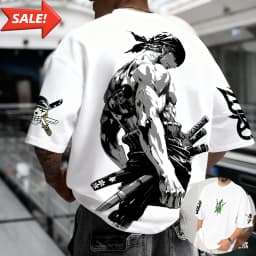 Anime Zoro ONE PIECE Harajuku Men Super Saiyan Vintage Summer T-shirt Loose Women Streetwear Casual Short-sleeved T Shirt Top