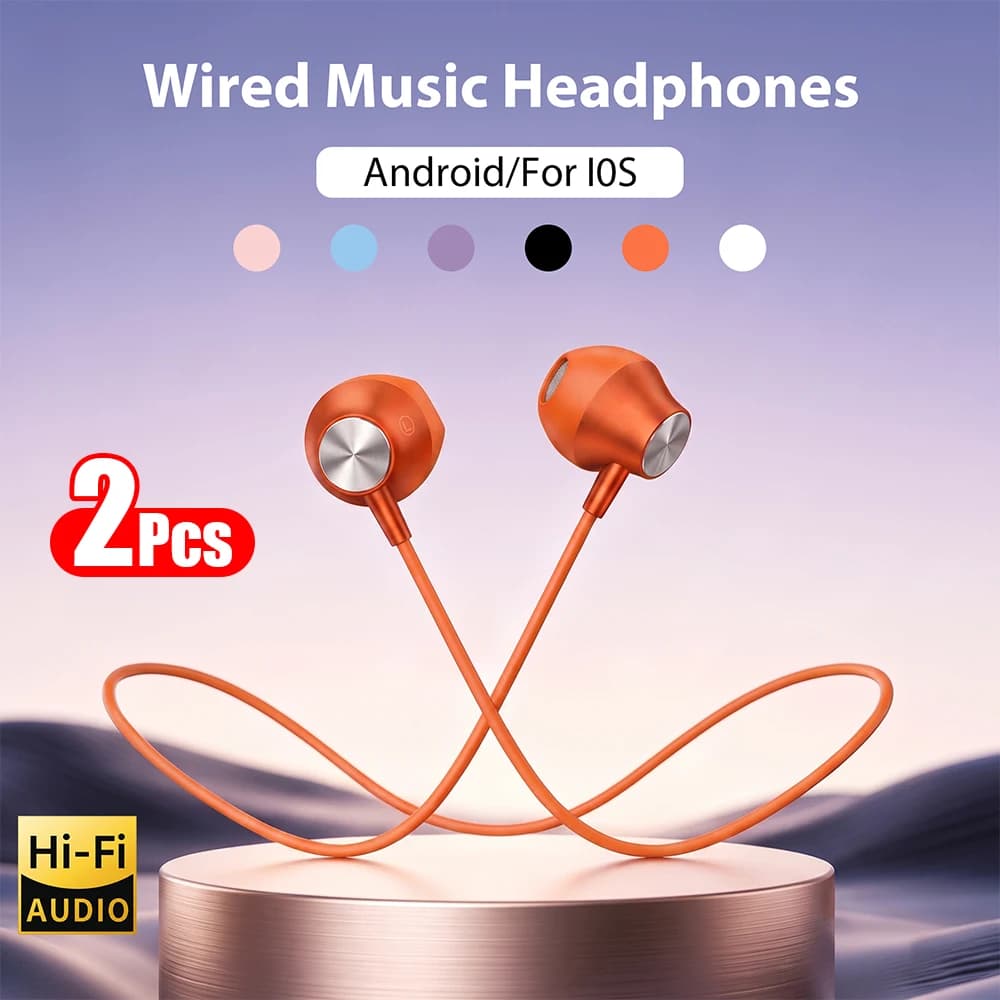 Wired Headphones For ios Android In Ear Earphones HiFi Surround Sound USB Type C Music Gaming Earplugs For iPhone 17 Pro Samsung