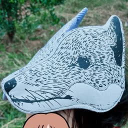 Mori Retro Kids Adult Rabbit Hairband Eye Mask Masquerade Ball Rabbit Mask Kids Holiday Mouse Fox Dress Up Tiara Hat Headband