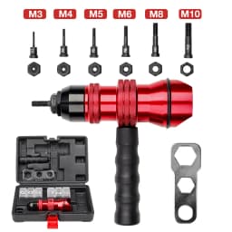 Electric Rivet Nut Gun Riveting AdapterM3 M4 M5 M6 M8 M10 Insert Rivet Nut Tool Cordless for Electric Drill Manual Riveting Tool