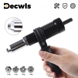 Electric Rivet Gun Adapter,2.4-4.8mm Conversion Head for Cordless Riveting Tools,with Hex Shaft,for DIY Projects,Rivet Gun Tool