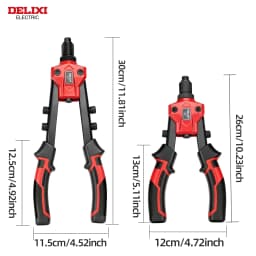 Heavy-Duty Double-Handle Riveter,Labor-Saving Design,Manual Tool for Fastening and Riveting Metal,Wood,Plastic,DELIXI ELECTRIC.