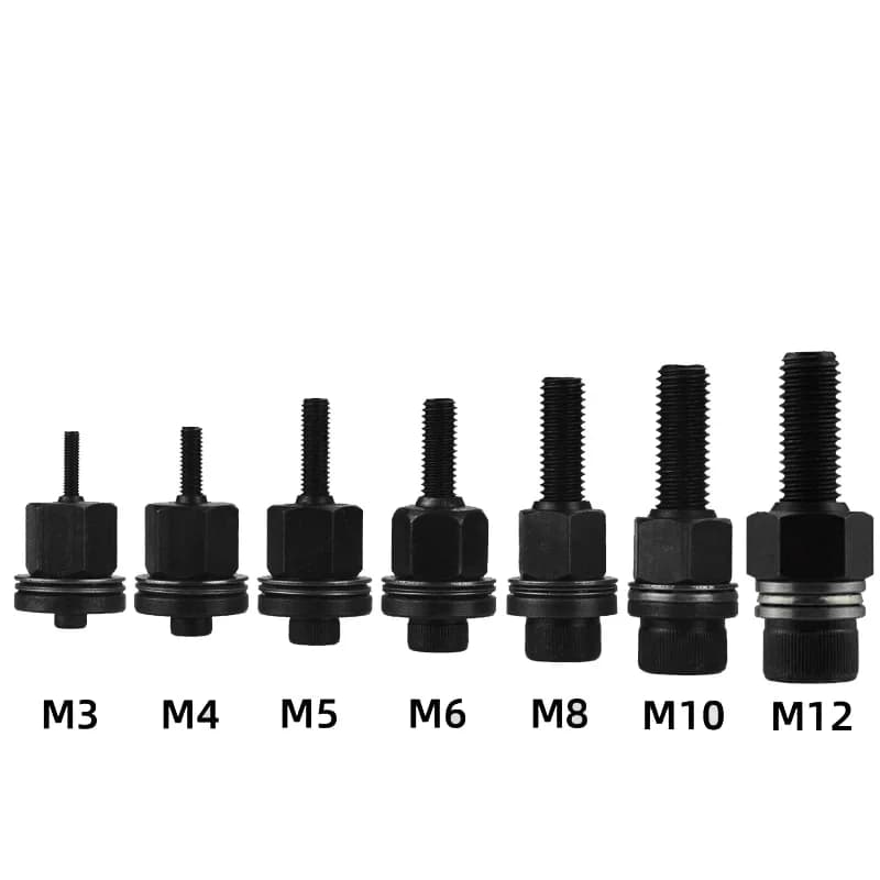 7pcs Rivet Nut Tools Hand Rivet Nut Head Simple Installation Manual Riveter For Rivnuts Tools For Nuts M3 M4 M5 M6 M8 M10 M12