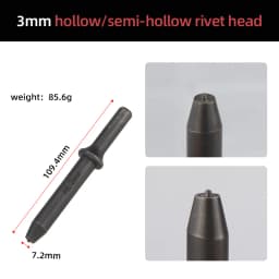 HIFESON Air Hammer Rivet Heads Pneumatic Hammer Chisels Rivet Gun Accessories Riveting Tools For Semi-hollow Rivets Solid Rivets
