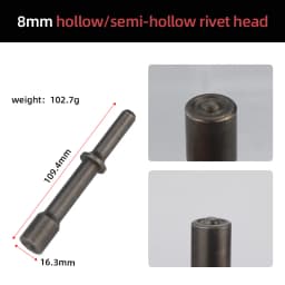 HIFESON Air Hammer Rivet Heads Pneumatic Hammer Chisels Rivet Gun Accessories Riveting Tools For Semi-hollow Rivets Solid Rivets