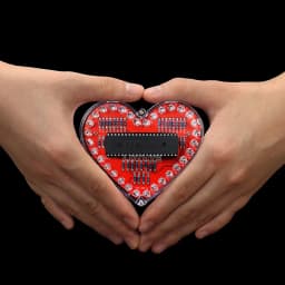 DIY Electronic Kit LED Heart-Shaped Multicolor Flow Light 51 Microcontroller RGB Colorful Love Heart Water Lamp Fun Soldering