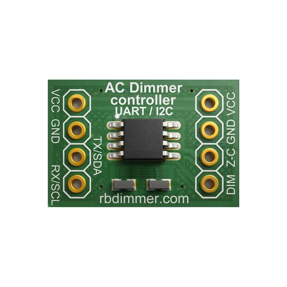 DimmerLink - AC Dimmer controller, UART/I2C interface, FLICKER-FREE, NO LIBRARIES REQUIRED