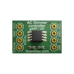 DimmerLink - AC Dimmer controller, UART/I2C interface, FLICKER-FREE, NO LIBRARIES REQUIRED