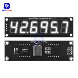 diymore TM1637 6 Bits 7 Segment 0.56 inch Digital LED DIsplay Module I/O Interface 5 Color Available for Arduino