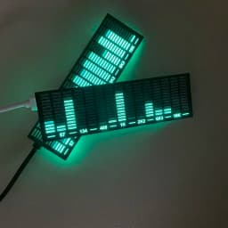 E-Electronic Multi-mode LED Level Indicator Music Spectrum Display Atmosphere Light Stereo Audio Rhythm Lamp VU Meter