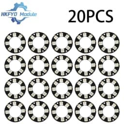 1-50PCS 8-Bit WS2812 RGB LED Ring Module Full-Color Lamp Board with Integrated for Arduino