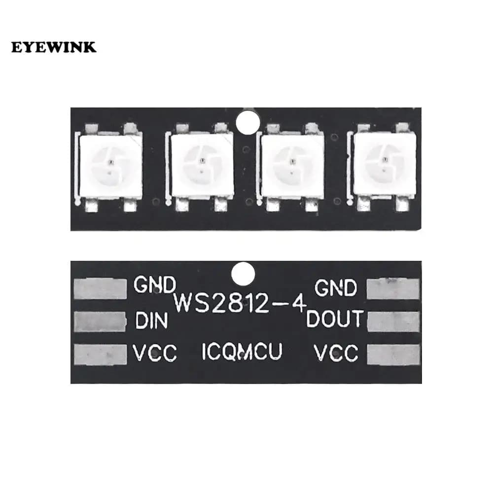 1PCS 4 bit WS2812 light bead module strip light bar full-color driving slide lamp development board module SCM