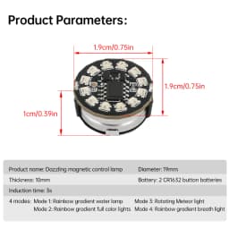Mini Super Brightness Magnetic Control Lamp Led Single Lights Diy Toys Wireless Illumination Materials Diorama Accessory 1Pcs