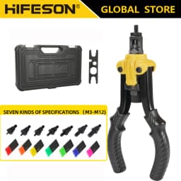 Hand Rivet Nut Gun Insert threaded Mandrels Manual Riveters Nut Gun for Riveting Rivnut Tool M3 M4 M5 M6 M8 M10 M12 Nuts Toolbox