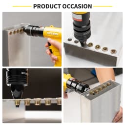 HIFESON Pneumatic Rivet Nut Gun Insert Threaded Pull Setter Riveters Riveting Nuts Rivnut Tool for M3 M4 M5 M6 M8 M10 M12