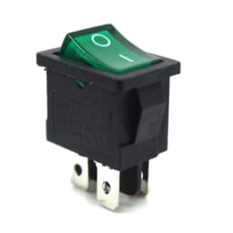10Pcs KCD1 Series 2/3/4/6 Pin Rocker Switch Power Switches 6A/10A 250V 125V 2/3 Position Black Button Mounting 15mm*21mm With Li