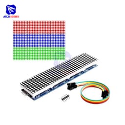diymore 4 in 1 MAX7219 RGB Dot LED Matrix Common Anode MCU 8x32 Control LED Display Module Drive for Arduino Raspberry Pi