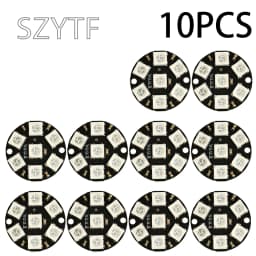 1-100PCS 7-Bit WS2812B RGB LED Ring – 5050 Full Color Pixel Circle for Arduino NeoPixel