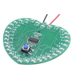 DIY Electronic Kit 32 LED Heart-shaped SMD Light-emitting Diode Microcontroller Flashing Light Kit Fun Electronic DIY Production