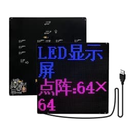 64x64 Pixels Indoor P3.75 Led Display Module Matrix HD Led Panel 25*25cm RGB LED Panel Screen for Vest Backpack Bags Animation