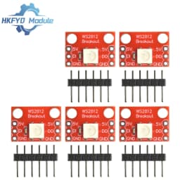 1-50pcs WS2812 RGB LED Breakout Module – Addressable Smart LED for Arduino, DIY Electronics & RGB Lighting Projects