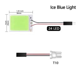 1set LED COB Signal Bulbs 18/24/36/48 LED DC12V Car Interior Reading Lights 12V 36SMD White Light Lamp With T10/Festoon Adapters