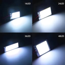 1set LED COB Signal Bulbs 18/24/36/48 LED DC12V Car Interior Reading Lights 12V 36SMD White Light Lamp With T10/Festoon Adapters