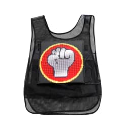 LED Screen Board Dynamic LED Display Panel Wireless APP Control Smart Advertising Vest With Screen LED Vest With Full Color