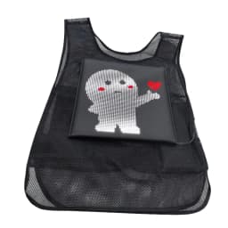 LED Screen Board Dynamic LED Display Panel Wireless APP Control Smart Advertising Vest With Screen LED Vest With Full Color