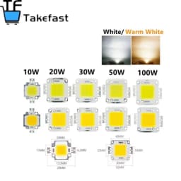 White / Warm White 10W 20W 30W 50W 100W LED light Chip DC 12V 36V COB Integrated LED lamp Chip DIY Floodlight Spotlight Bulb